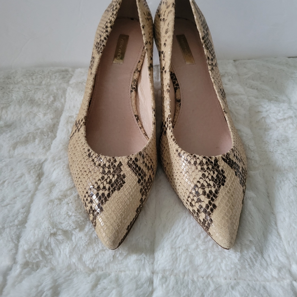 LOUISE ET CIE JORDYNA PUMPS HEELS ANIMAL PRINTS SHOES SIZE 10 beige brown color - Picture 7 of 12